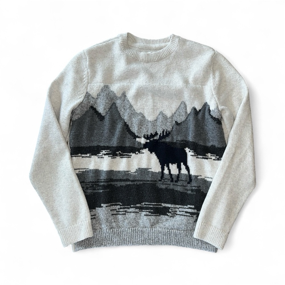 Abercrombie Kids Moose Mountain Cozy Knit Pullover Sweater Size 11/12